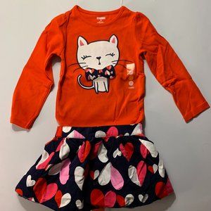 Girl's Orange/Navy Outfit